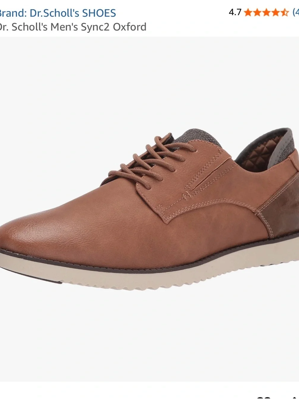Dr. Scholl's Men's Tan Lace-Up  Oxfords